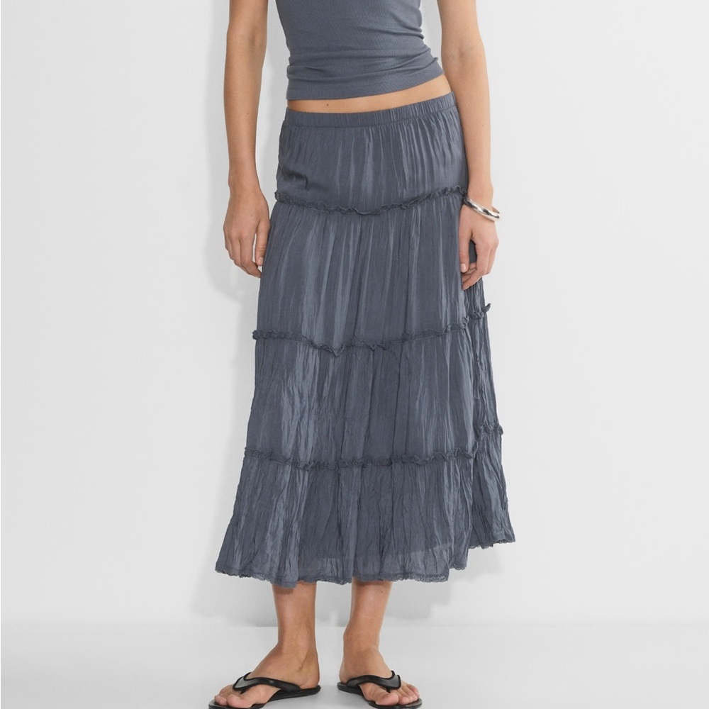 Aritzia Damasque Skirt in Vintage Navy size Large - Picture 6 of 12